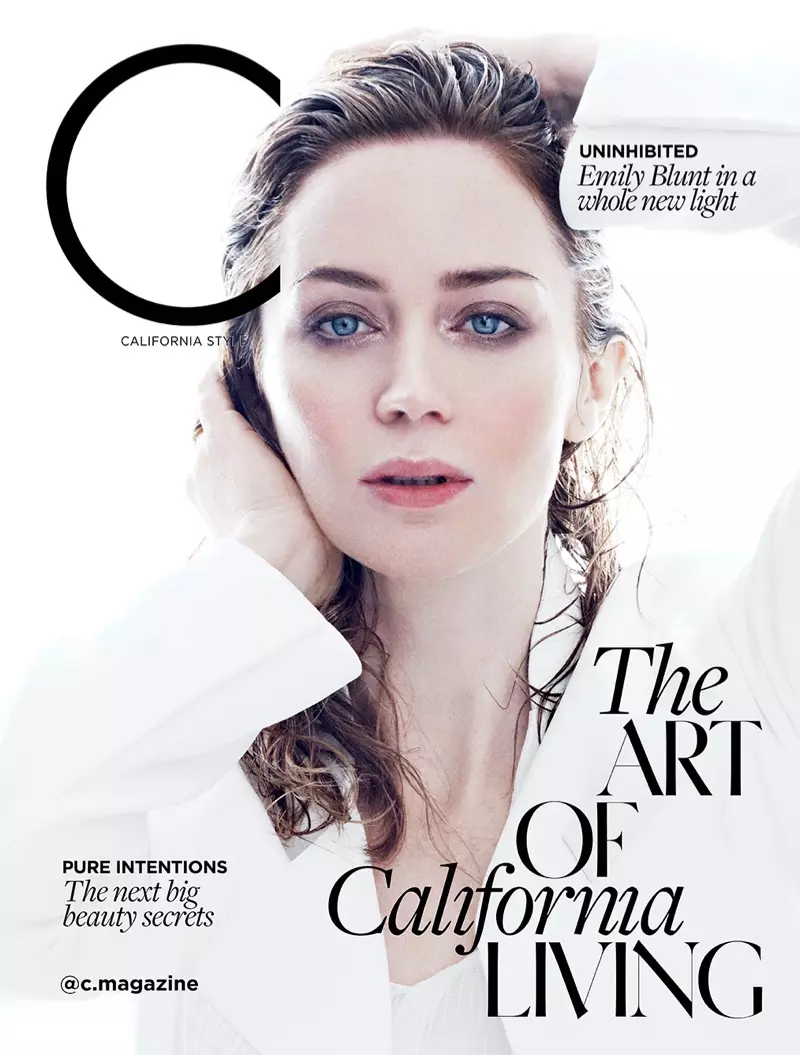 Emily Blunt သည် C မဂ္ဂဇင်း ဧပြီလ 2016 တွင် မျက်နှာဖုံး