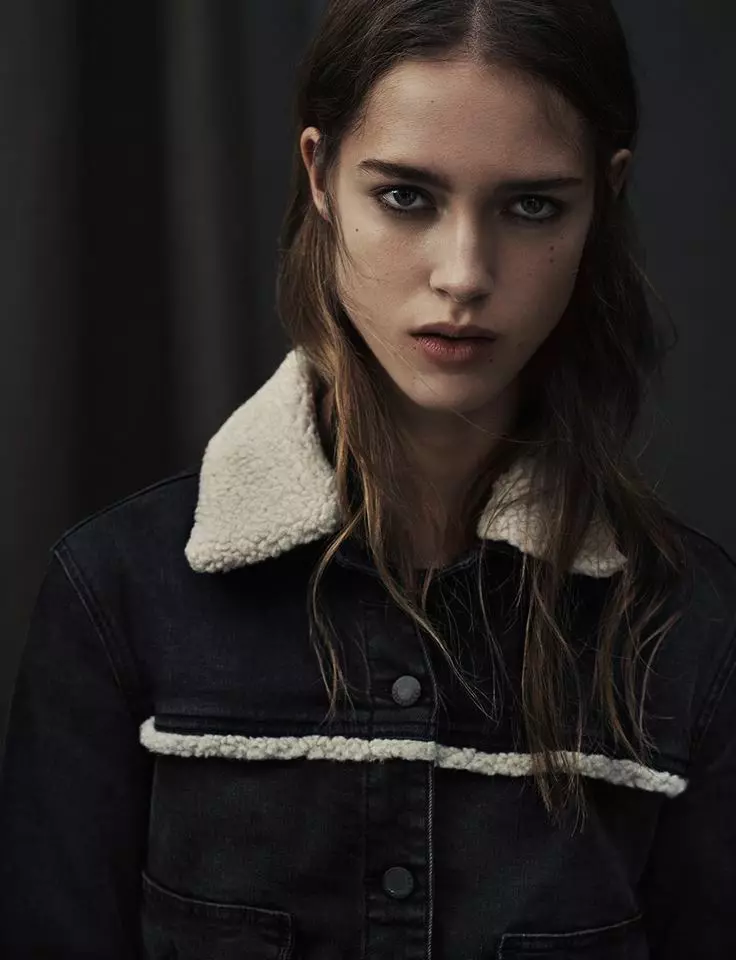 AllSaints Zoe Denim Shearling Jacket