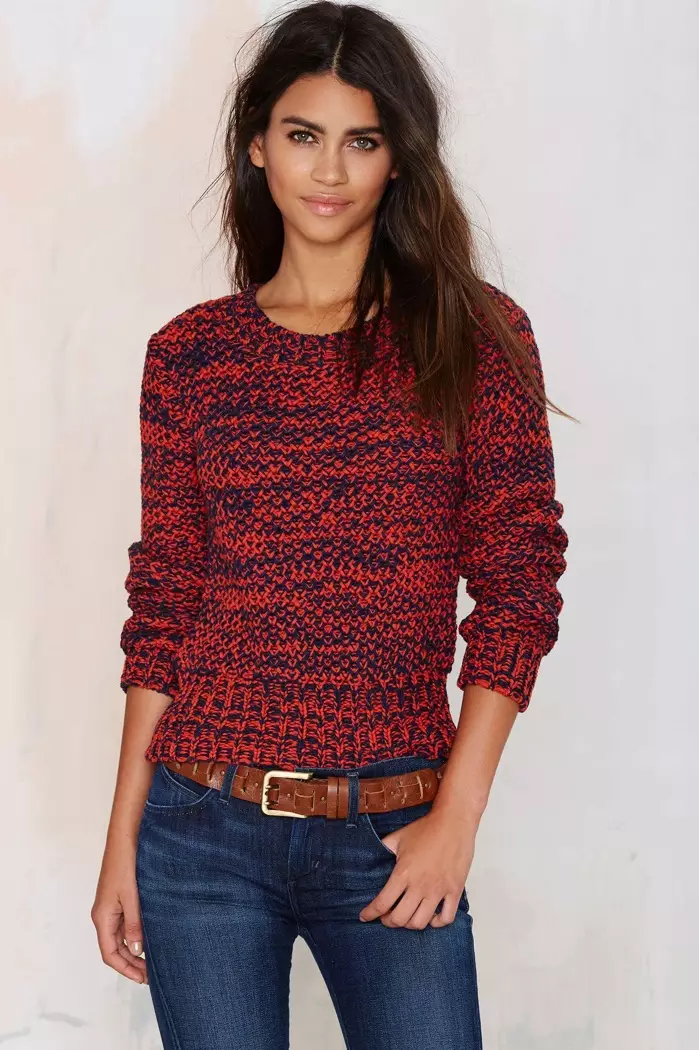 J.O.A. Street Heat Chunky Sweater berwarna Merah tersedia dengan harga $68.00