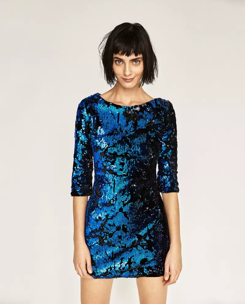 Zara Two-Tone Sequin ဂါဝန်