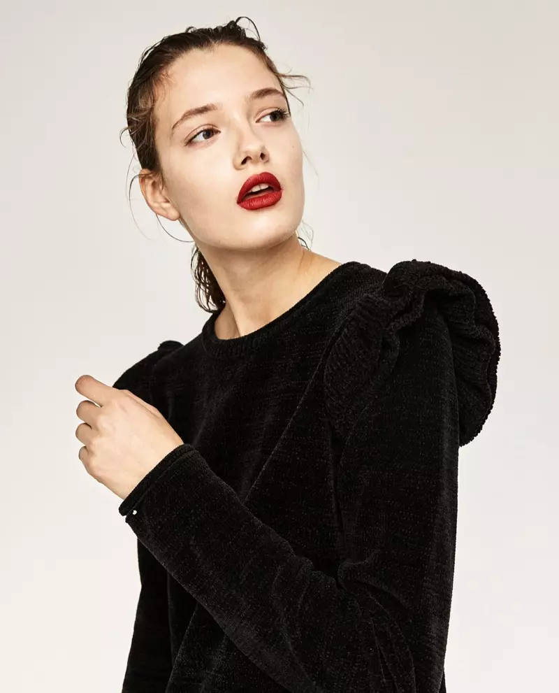 I-Zara Chenille Sweater ene-Frills