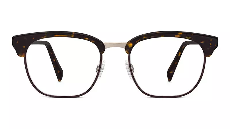 Ulleres Warby Parker Lowell en tortuga ambre cremada amb castany 195 $