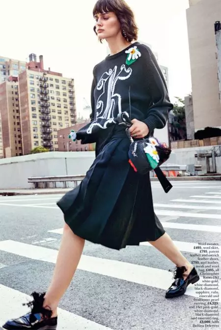 Sibui Nazarenko modellerer farverig Street Style for Marie Claire UK