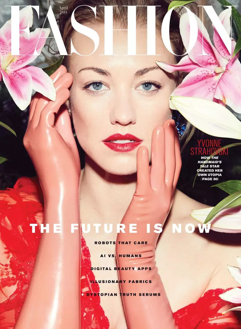 Yvonne Strahovski auf dem April 2018 Cover des FASHION Magazine