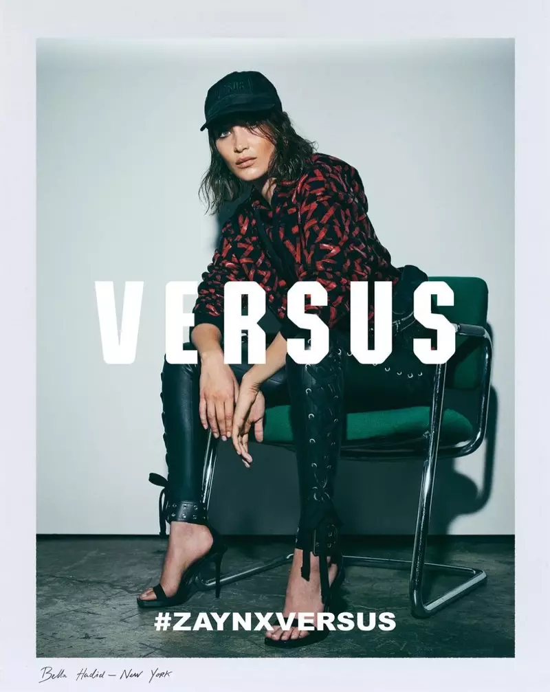 Bella Hadid canalise le style rock and roll pour Versus Versace de Zayn Malik