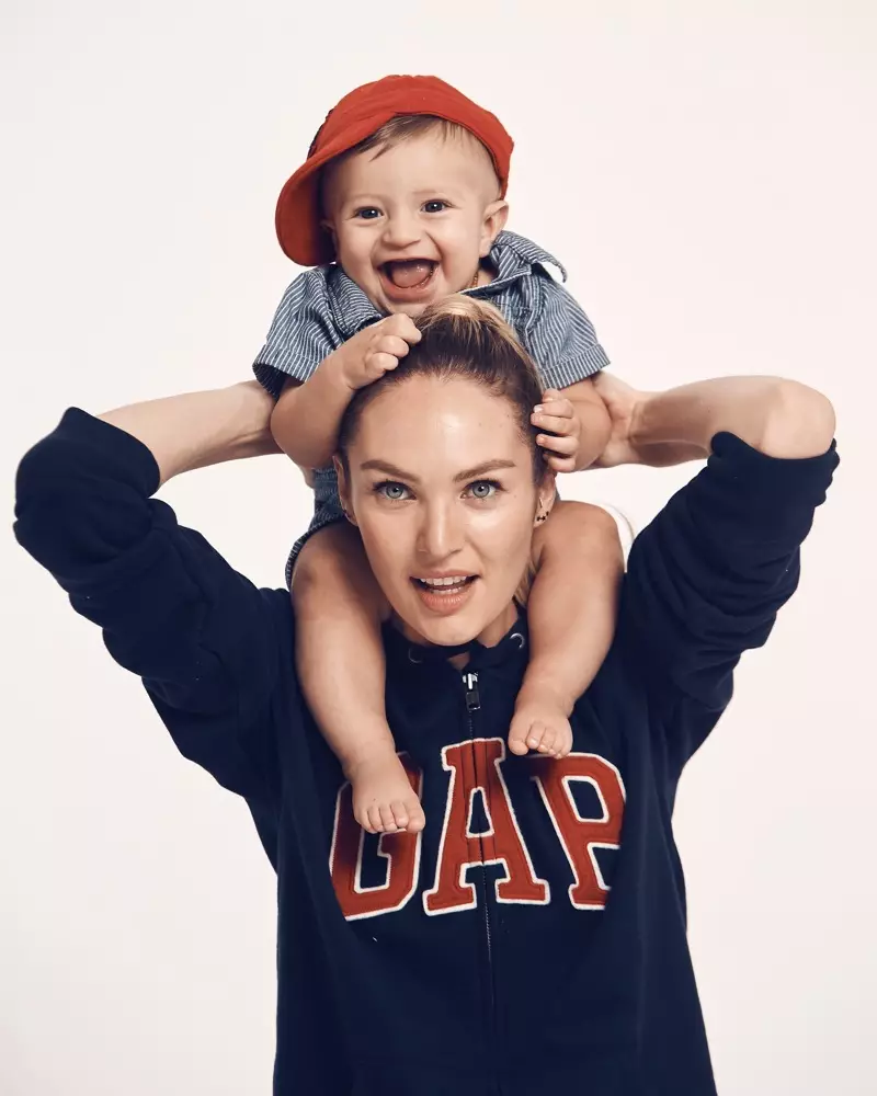 Candice Swanepoel සහ පුත් Anacã Gap 'Mama Said' ව්‍යාපාරයේ රඟපායි