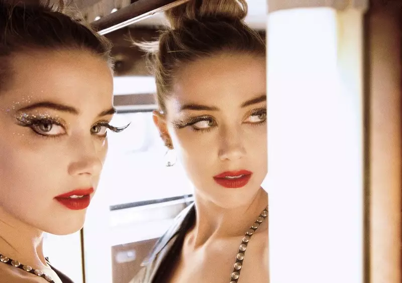 Amber Heard | Maquillaxe de cristal e purpurina | Encanto | Sesión de fotos de portada 2017