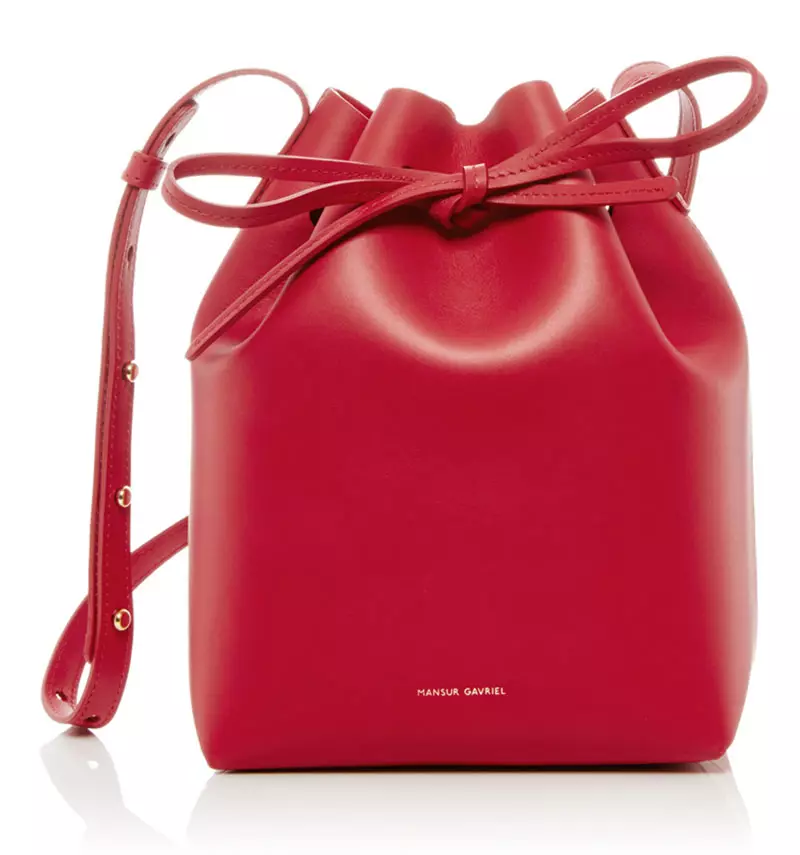 Çanta me mini kovë Mansur Gavriel Red Flamma