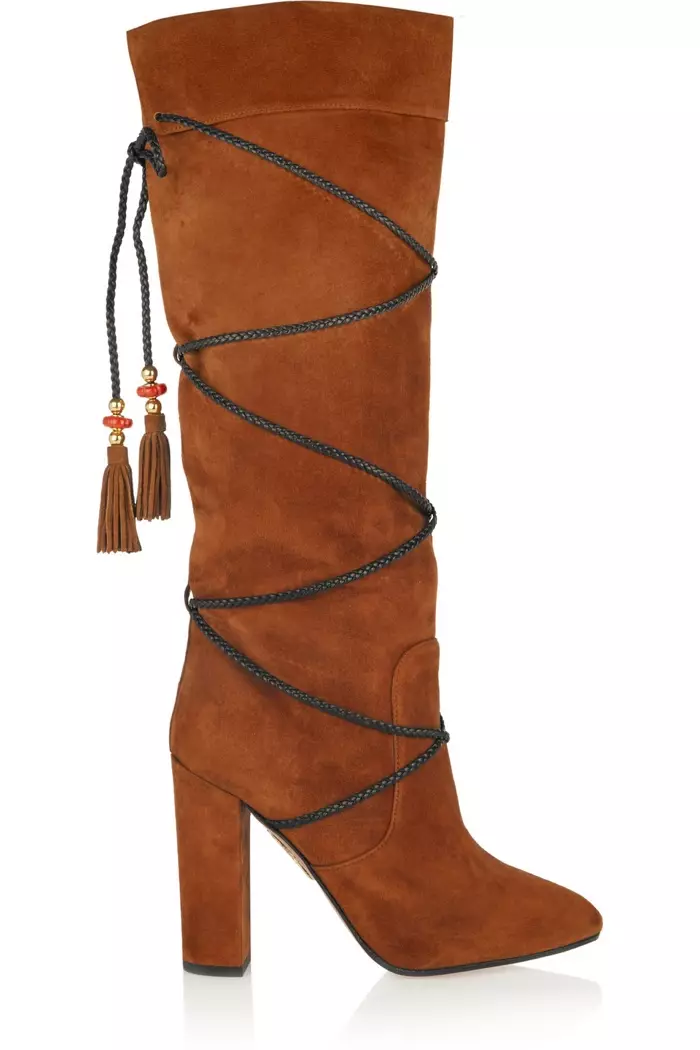 Poppy Delevingne x Aquazzura Moonshine Soede Knee Boots