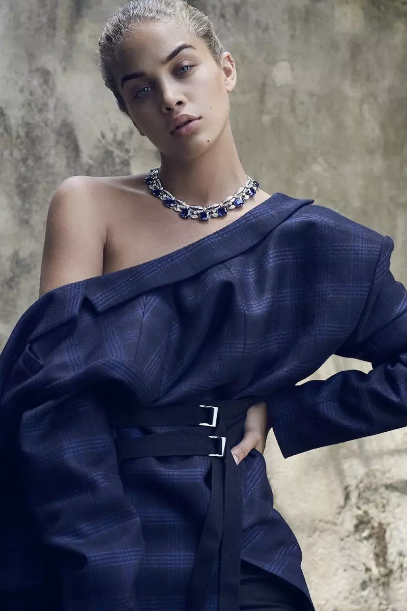 Jasmine Sanders mannequins Minimal Fashions dans L'Officiel Suisse