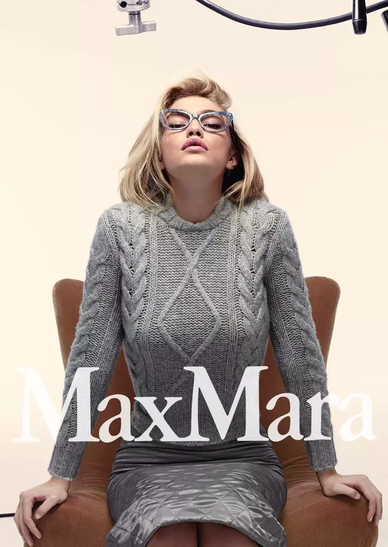 Awọn irawọ Gigi Hadid ni ipolongo Igba otutu-igba otutu 2015 Max Mara