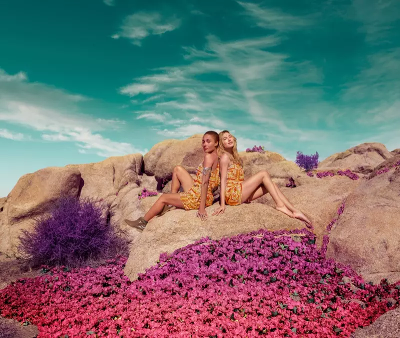 Hailey Baldwin y Adwoa Aboah protagonizan la campaña Loves Coachella 2016 de H&M