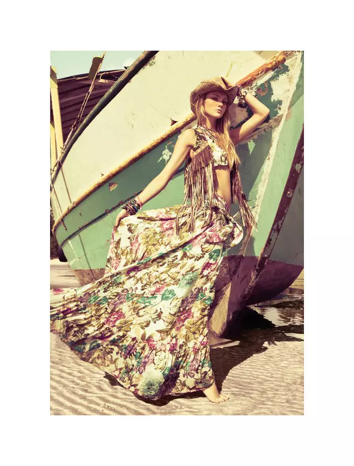 Isabeli Fontana i Caroline Trentini per a la campanya primavera 2012 de Morena Rosa de Jacques Dequeker