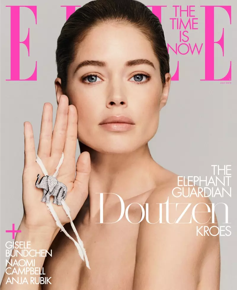 Doutzen Kroes ELLE US 2019 m. liepos mėn. viršelyje