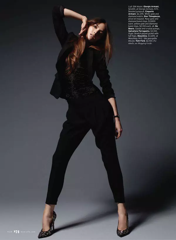 Jessica Miller di Liz Collins per Elle US luglio 2011