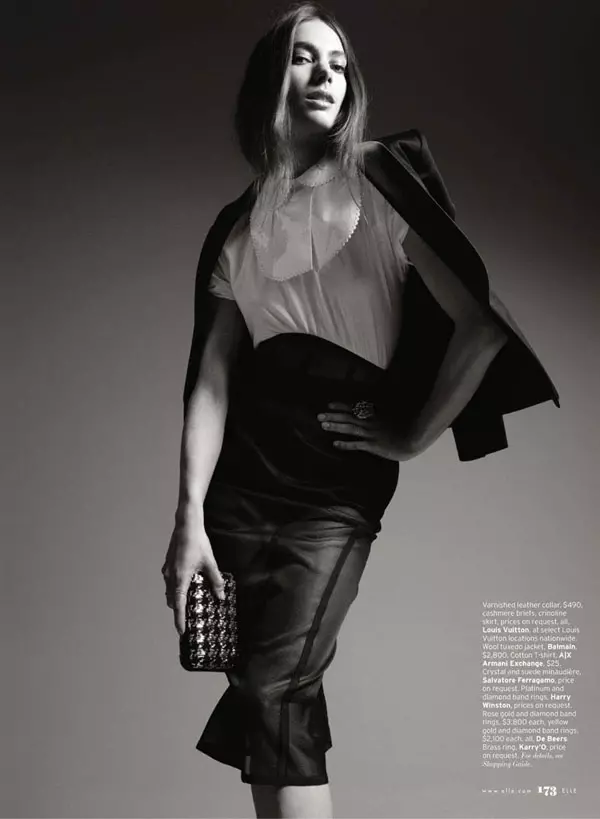 Jessica Miller door Liz Collins voor Elle US juli 2011