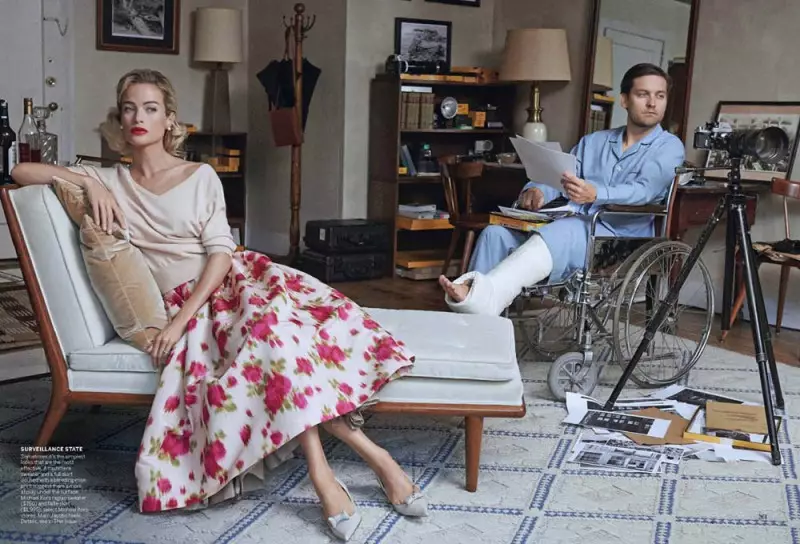 Carolyn Murphy a Tobey Maguire pózujú pre Petera Lindbergha vo Vogue v USA v apríli 2013