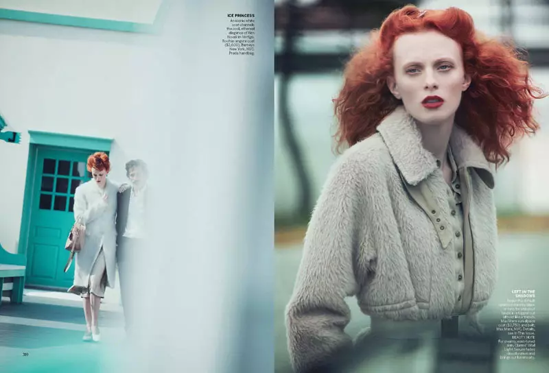 Karen Elson par Peter Lindbergh pour Vogue US octobre 2011