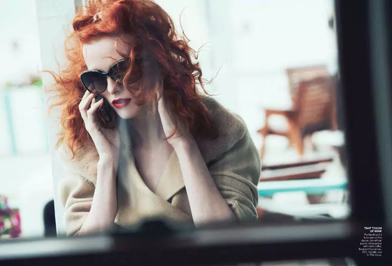 Karen Elson por Peter Lindbergh para Vogue US outubro 2011