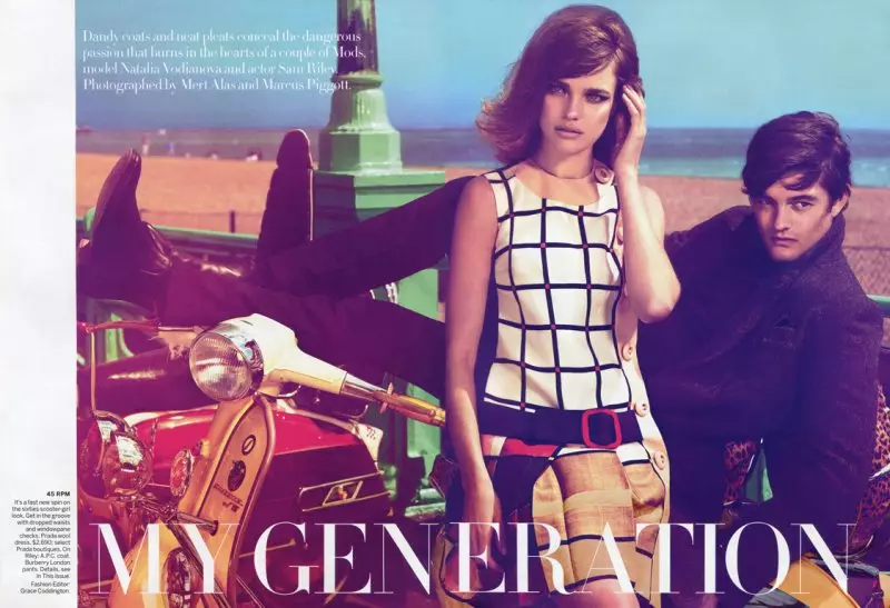 Natalia Vodianova oleh Mert & Marcus untuk Vogue AS September 2011