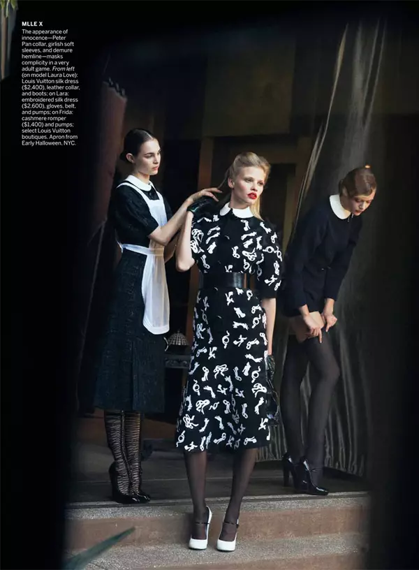 Lara Stone & Frida Gustavsson ka Peter Lindbergh bakeng sa Vogue US July 2011