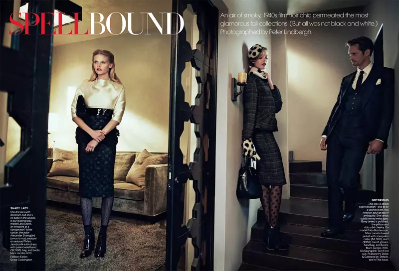 Lara Stone & Frida Gustavsson saunia e Peter Lindbergh mo Vogue US Iulai 2011