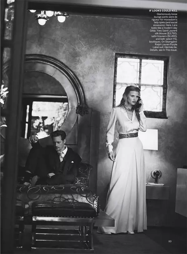 Lara Stone & Frida Gustavsson por Peter Lindbergh para Vogue US julho 2011