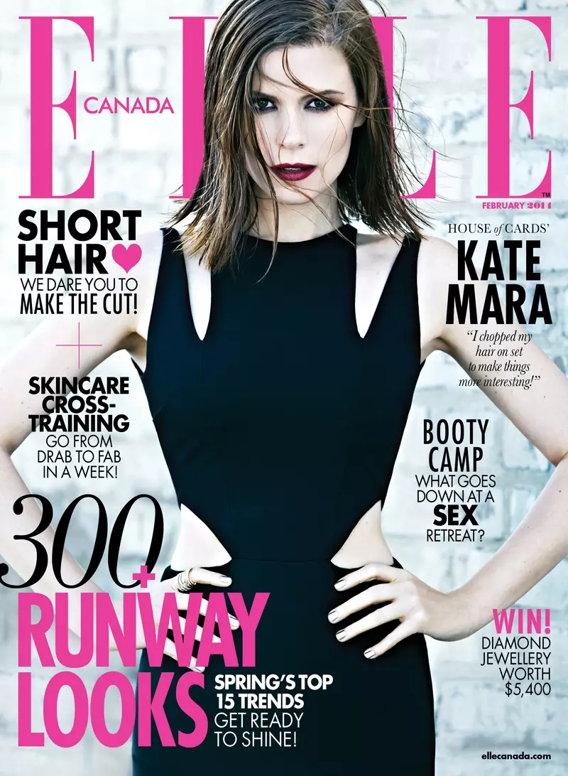 Kate Mara pozira za naslovnico Elle Canada februarja 2014