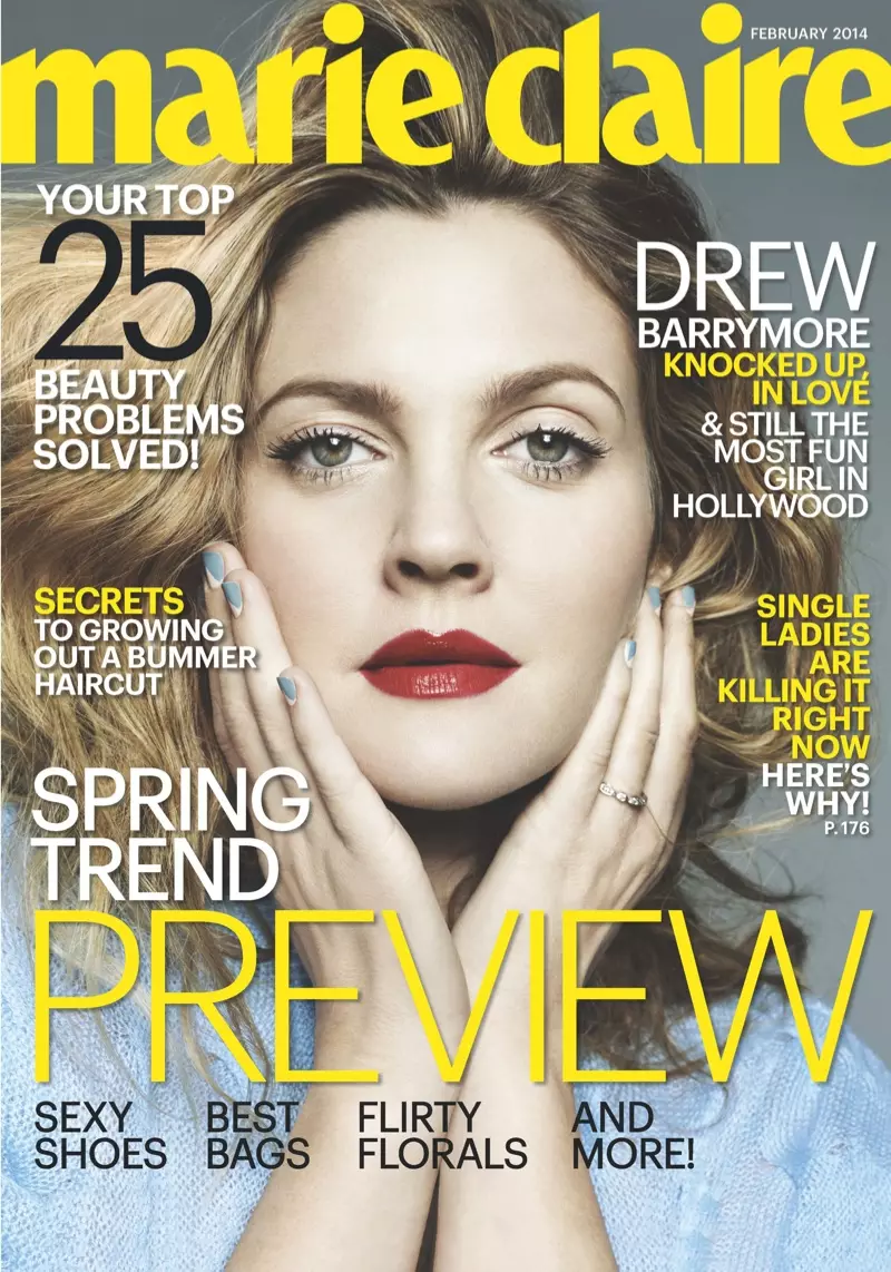Drew Barrymore Covers Marie Claire, Calls veten a
