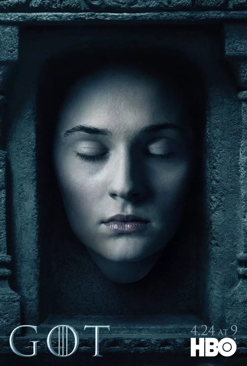 Sophie Turner al cartell dels personatges de la temporada 6 de Game of Thrones