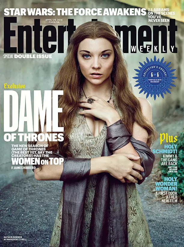 Natalie Dormer ho Margaery Tyrell ao amin'ny Entertainment Weekly April 2016 Cover