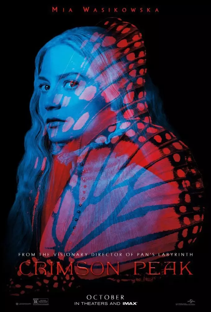 Mia Wasikowska në posterin Crimson Peak