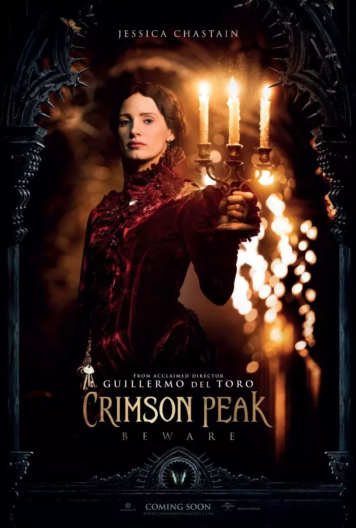 Jessica Chastain na plakatu Crimson Peak