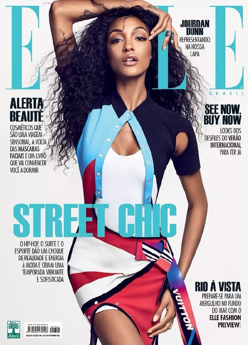 Jourdan Dunn ELLE Brazil 2016 წლის ოქტომბრის გარეკანზე