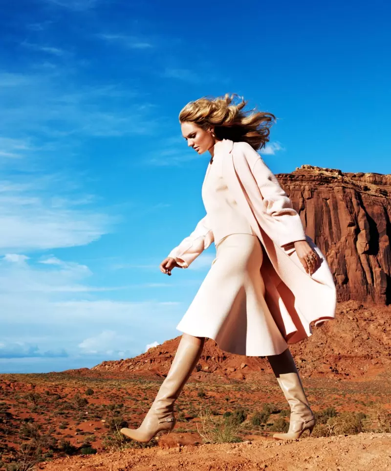 Candice Swanepoel vai para o oeste para a Harper's Bazaar US por Terry Richardson