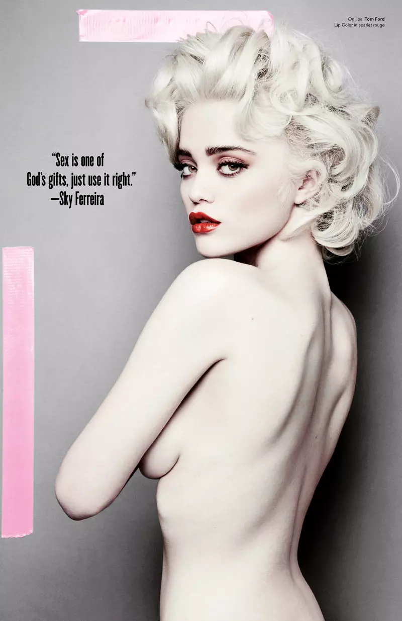 Sky Ferreira ໂດຍ Mario Testino ສໍາລັບວາລະສານ V #75