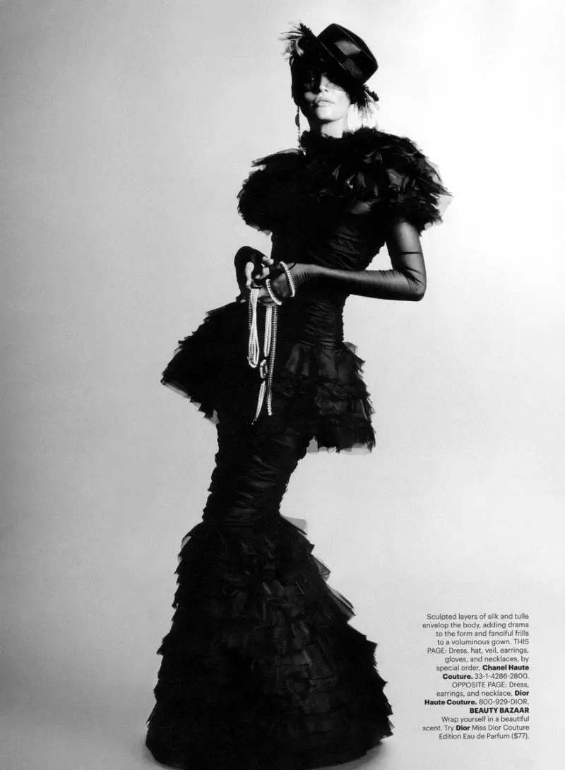 Karl Lagerfeld-en Candice Swanepoel Harper's Bazaar US-erako