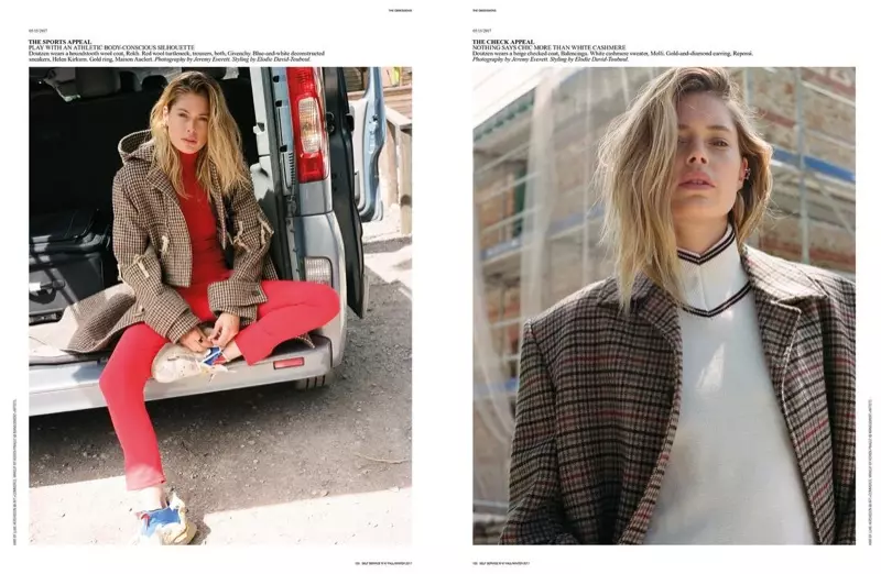 Doutzen Kroes Layers Up in Fall Fashions for Self Service