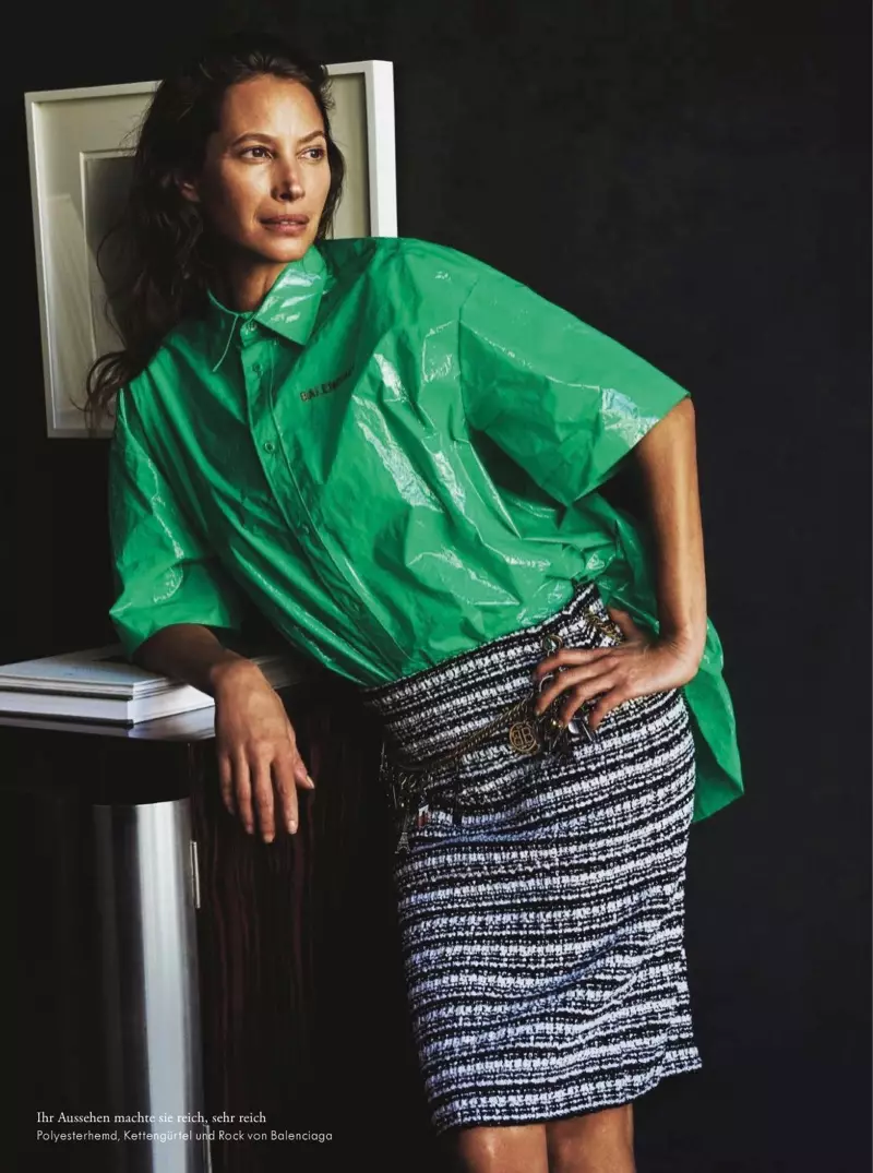 Christy Turlington គឺជាសម្រស់ធម្មជាតិនៅក្នុងទស្សនាវដ្តី Zeit