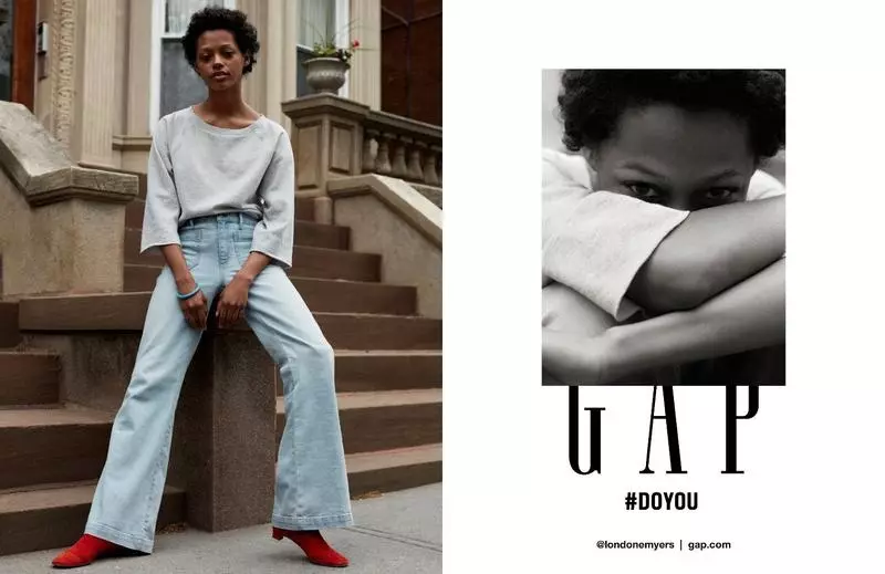 Londone Myers แสดงในแคมเปญฤดูใบไม้ร่วงฤดูหนาวปี 2016 ของ Gap