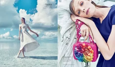 Alisa Ahmann viste la moda más aireada de la primavera para Neiman Marcus