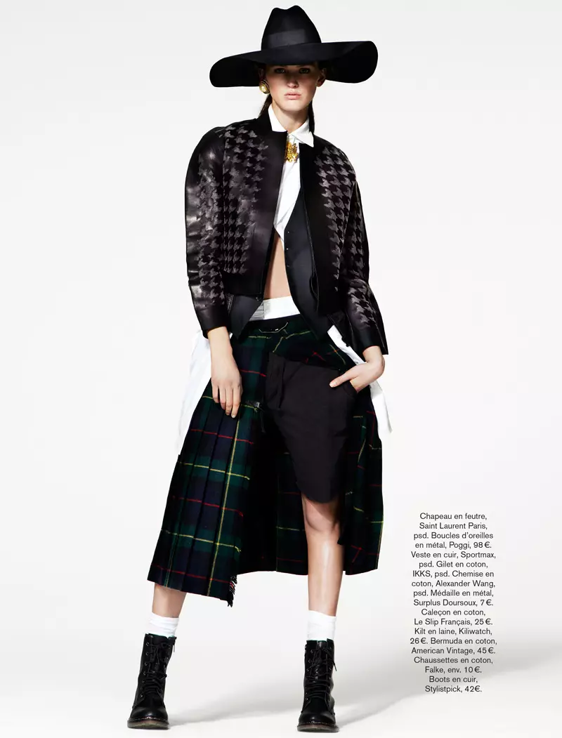 Ali Stephens Dons Buffalo Boy Style for Glamour Frances mai-utgave av Jason Kim