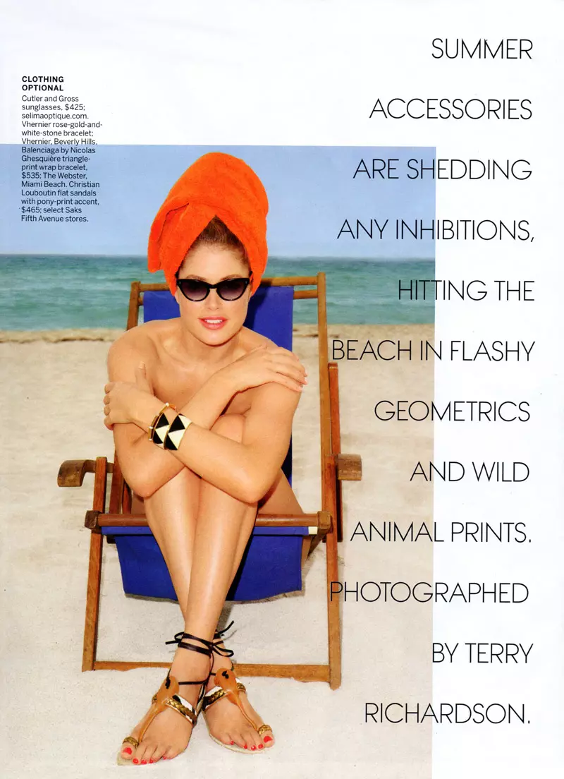 Doutzen Kroes nataon'i Terry Richardson ho an'ny Vogue US June 2010