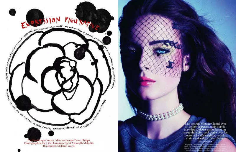 Anna de Rijk oleh Inez & Vinoodh untuk Vogue Paris Mac 2011