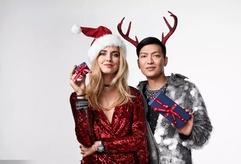 Chiara Ferragni lan Bryanboy ngarepake kampanye Swarovski Holiday 2017