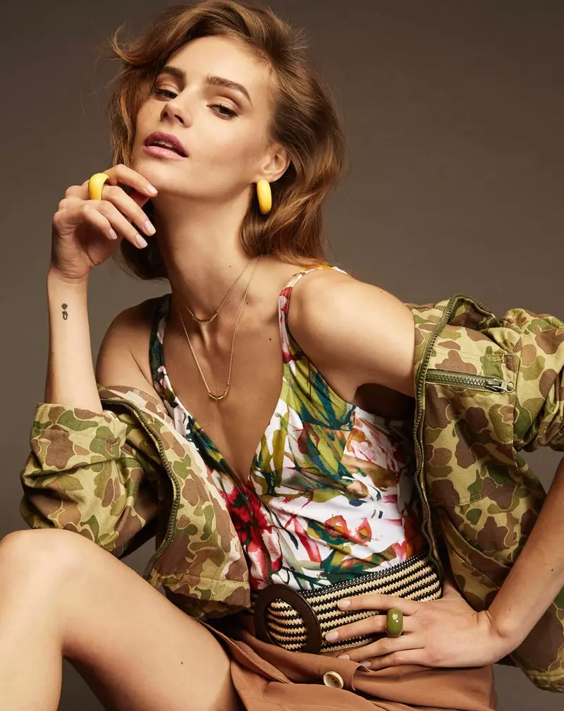 Juju Ivanyuk Models Safari Inspired Looks for F Italia