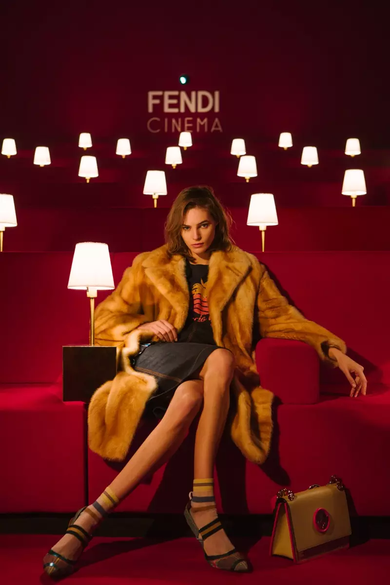 Juju Ivanyuk poserer i Fendi's Luxe Looks for ELLE Japan