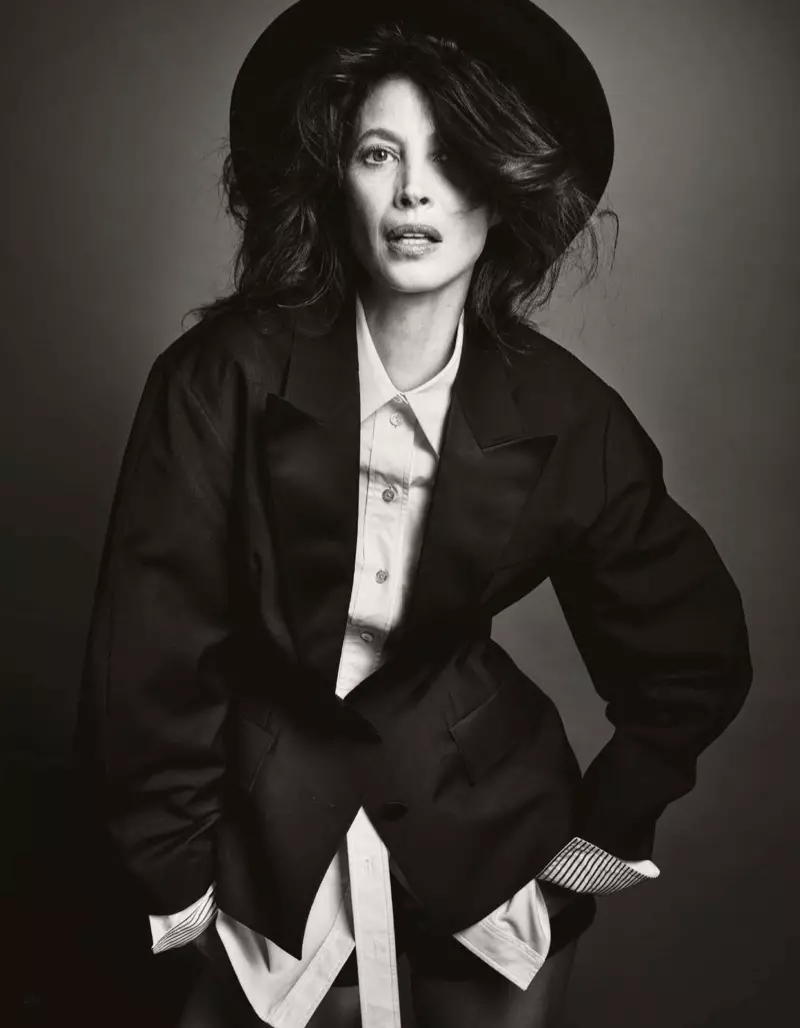 Christy Turlington | Crno-bijeli modni uredništvo | Naslovnica Voguea Japana