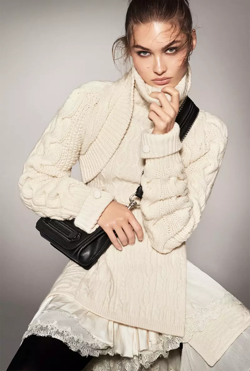 Grace Elizabeth modella maglieria di lusso nella campagna autunno-inverno 2017 di Zara