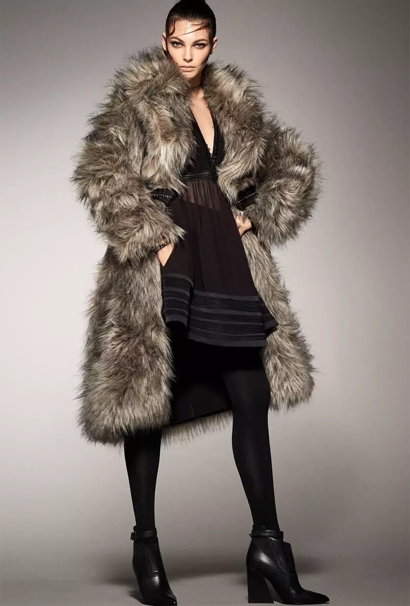 Vittoria Ceretti sfoggia la pelliccia nella campagna autunno-inverno 2017 di Zara